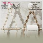 جا دستمال کاغذی آویزی مکرومه بافی